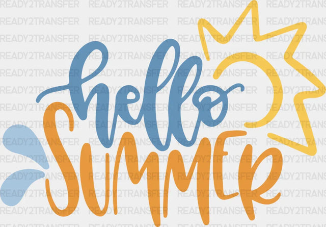 Sunny Hello Summer Design Dtf Transfer