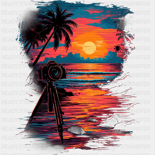 Sunset & Camera - Photography DTF Transfers ready2transfer