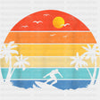 Sunset Circular Design - Surfing DTF Transfers ready2transfer