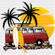 Sunset Van - Surfing DTF Transfers ready2transfer Dark Color Design (See Imaging)