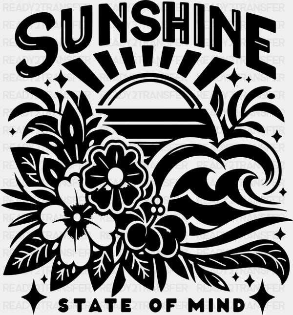Sunshine State Of Mind B&W - Summer DTF Transfer