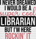 Super Cool Librarian Design - Librarian DTF heat transfer ready2transfer Black