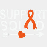 Support Squad, Arrow Through Heart - Leukemia DTF Transfers ready2transfer Light Color Design (See Imaging)