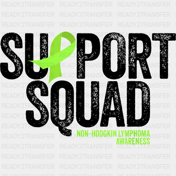 Support Squad B&W, Green Ribbon - Lymphoma DTF Transfers