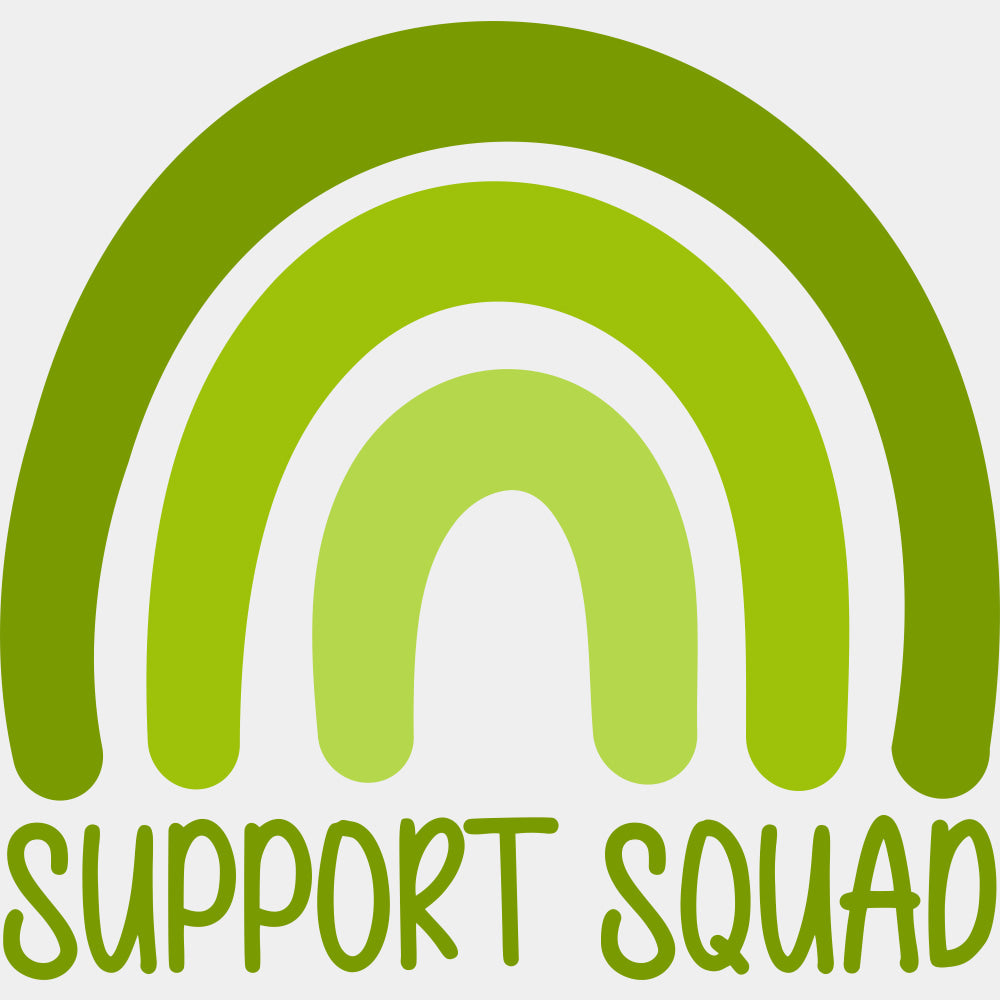 Support Squad, Black, White & Green - Lymphoma DTF Transfers ready2transfer Green Color Design (See Imaging)