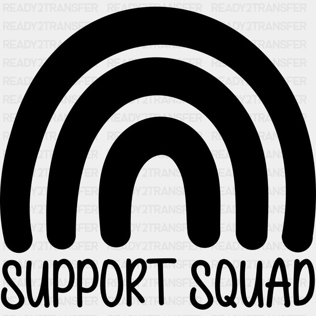Support Squad, Black, White & Green - Lymphoma DTF Transfers ready2transfer Dark Color Design (See Imaging)