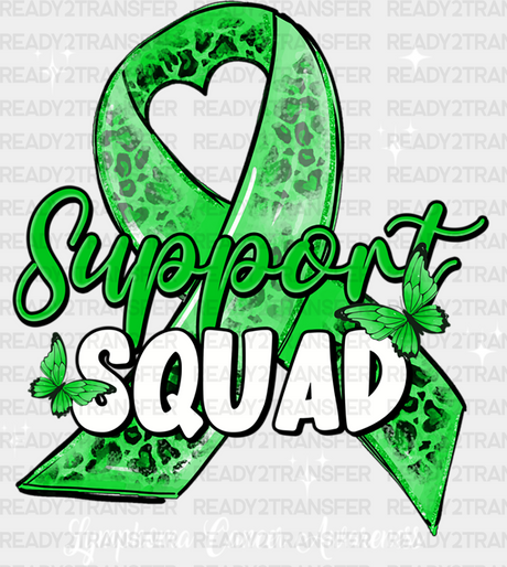 Support Squad Cancer Awareness - Lymphoma Dtf Heat Transfer Adult Unisex S & M (10’’) / Light