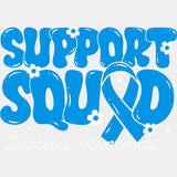 Support Squad Daisies - Diabetes DTF Transfers ready2transfer Light Color Design (See Imaging)