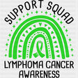 Support Squad, Dots Stars & Hearts Rainbow - Lymphoma DTF Transfers ready2transfer Dark Color Design (See Imaging)