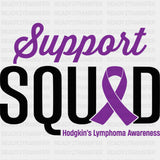 Support Squad, Purple - Lymphoma DTF Transfers ready2transfer Dark Color Design (See Imaging)