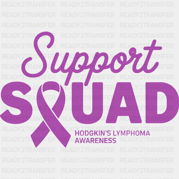 Support Squad, Ribbon - Hodgkin's Lymphoma Cancer DTF Transfers
