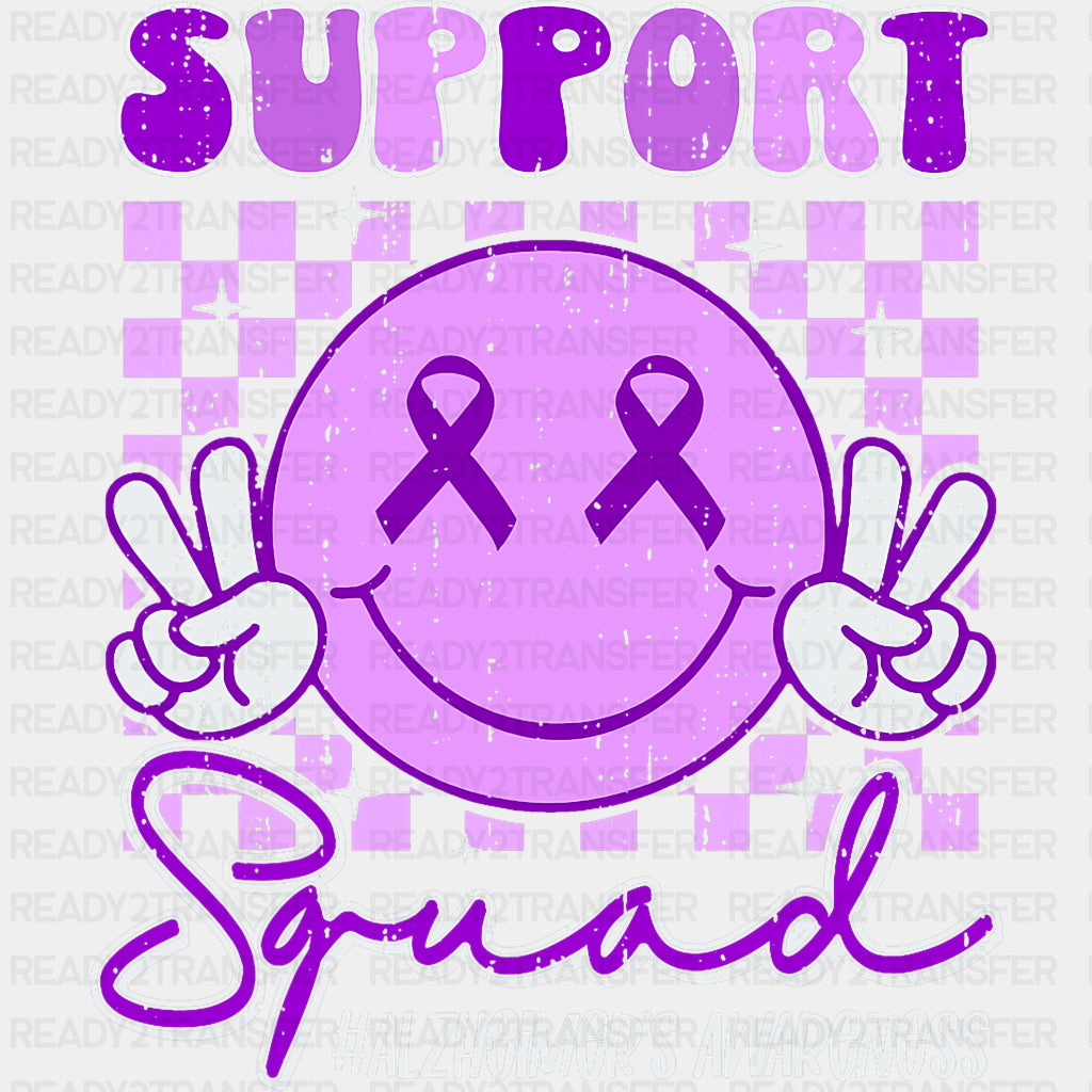 Support Squad, Smiley - Alzheimer's Awareness DTF Transfer ready2transfer