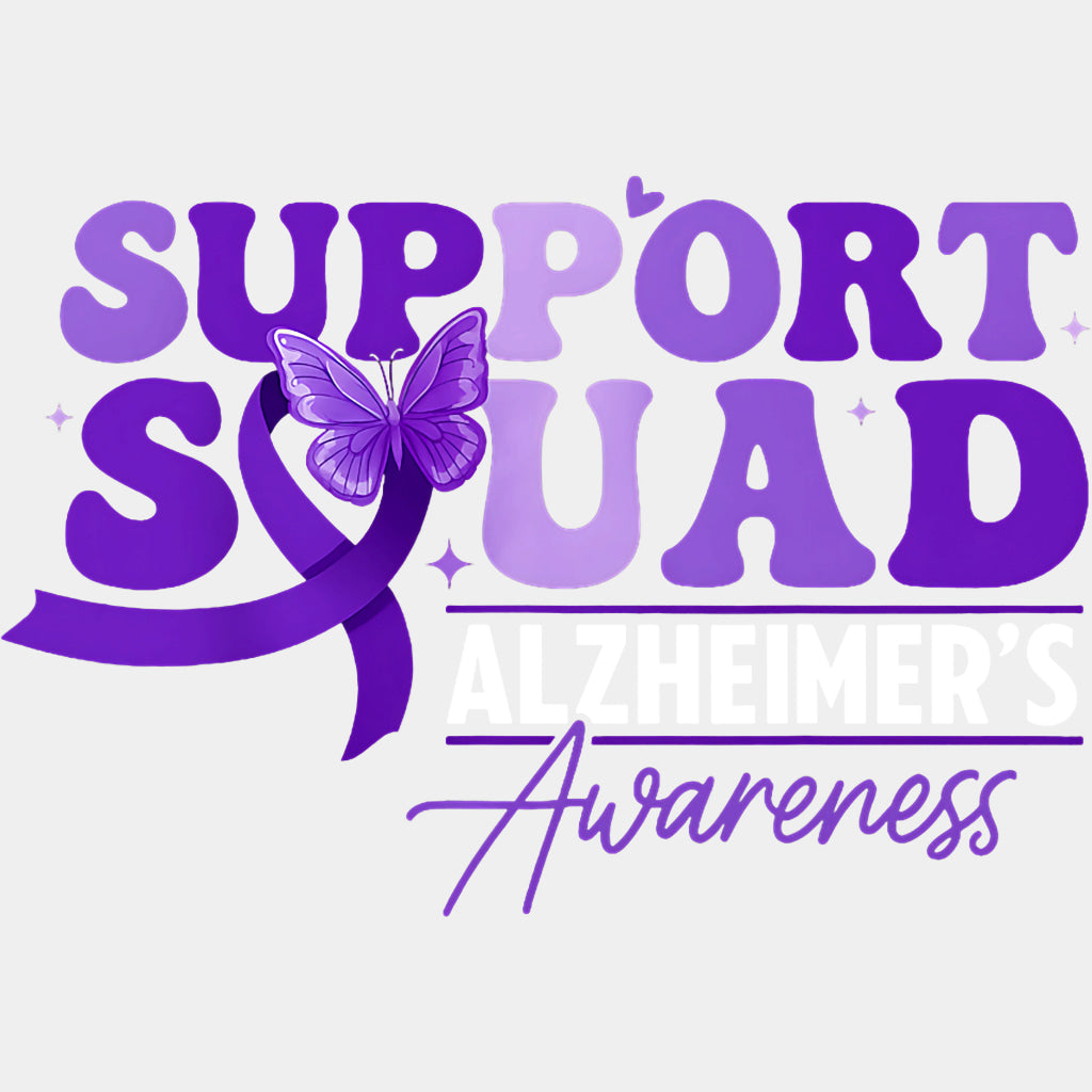 Support Squad Vintage Font - Alzheimer's Awareness DTF Transfer ready2transfer Light Color Design (See Imaging)