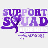 Support Squad Vintage Font - Alzheimer's Awareness DTF Transfer ready2transfer Light Color Design (See Imaging)
