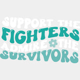 Support The Fighters Admire The Survivors - Ovarian Cancer DTF Transfers - Adult Unisex - S & M (10’’) / Light Color