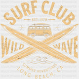 Surf Club, Wild Wave - Surfing DTF Transfers ready2transfer