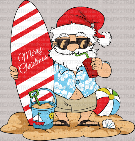 Surf Santa Claus DTF Transfer - ready2transfer