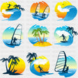 Surfing Circles - Surfing DTF Transfers ready2transfer