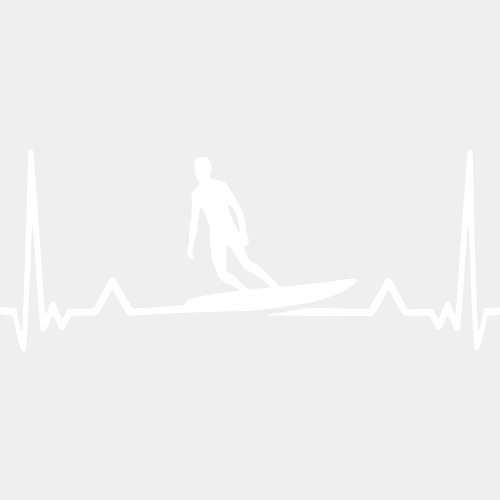 Surfing, ECG Line - Surfing DTF Transfers ready2transfer Light Color Design (See Imaging)