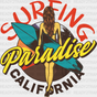 Surfing Paradise California - Dtf Heat Transfer