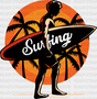 Surfing Sunrise Palms Design - Dtf Heat Transfer