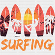 Surfing, Sunset, Surfboards - Surfing DTF Transfers ready2transfer