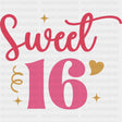 Sweet 16 Pink And Gold - Sweet 16 DTF Transfers ready2transfer