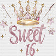 Sweet 16 Stars & Crown - Sweet 16 DTF Transfers ready2transfer