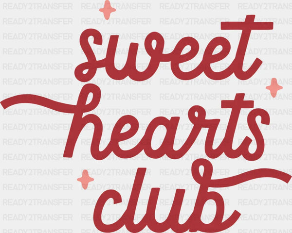 Sweet Hearts Club Red Design - Valentine's Day DTF Transfer
