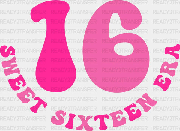 Sweet Sixteen Era Pink Design - Sweet 16 Iron On DTF Transfer