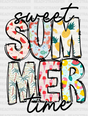 Sweet Summer Time Dtf Transfer Adult Unisex - S & M (10’) / Black