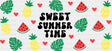 Sweet Summer Time Watermelons & Pineapples - Summer Cup Wrap UV Sticker Permanent UV DTF Decal