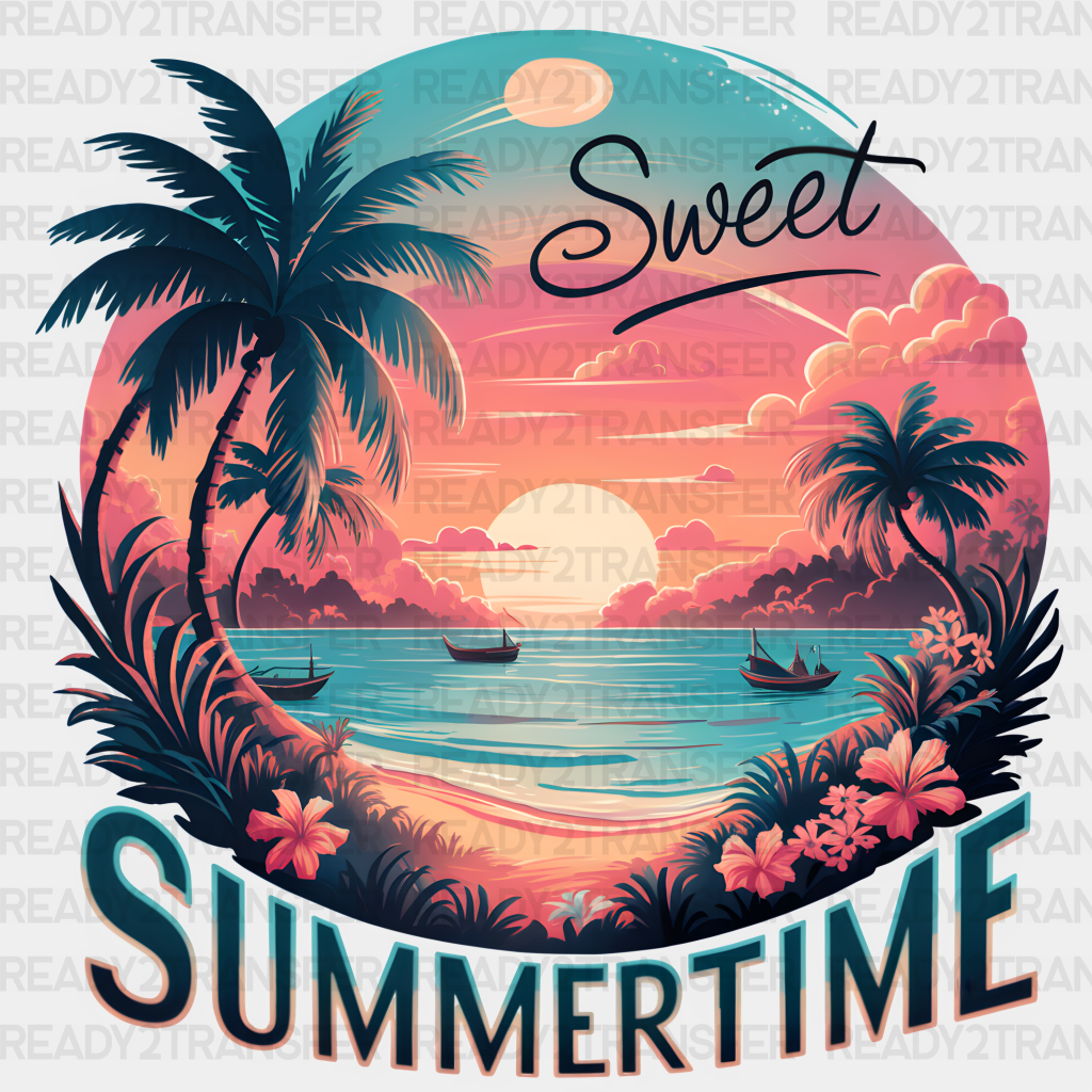 Sweet Summertime Design Summer Dtf Transfer