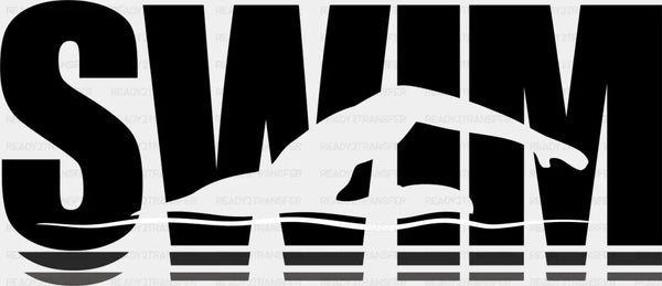Swim B&W - Swimming DTF Transfer