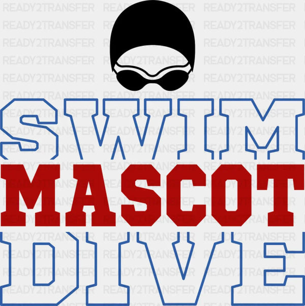 Swim Mascot Dive - Swimming DTF Transfer