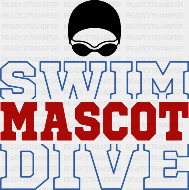 Swim Mascot Dive - Swimming DTF Transfer