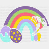 T-Rex Rainbow Easter Dtf Heat Transfer Design