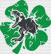 T-rex St. Patrick's Day DTF Heat Transfer, Saint Patricks Day Design, St Paddys Day DTF ready2transfer Black