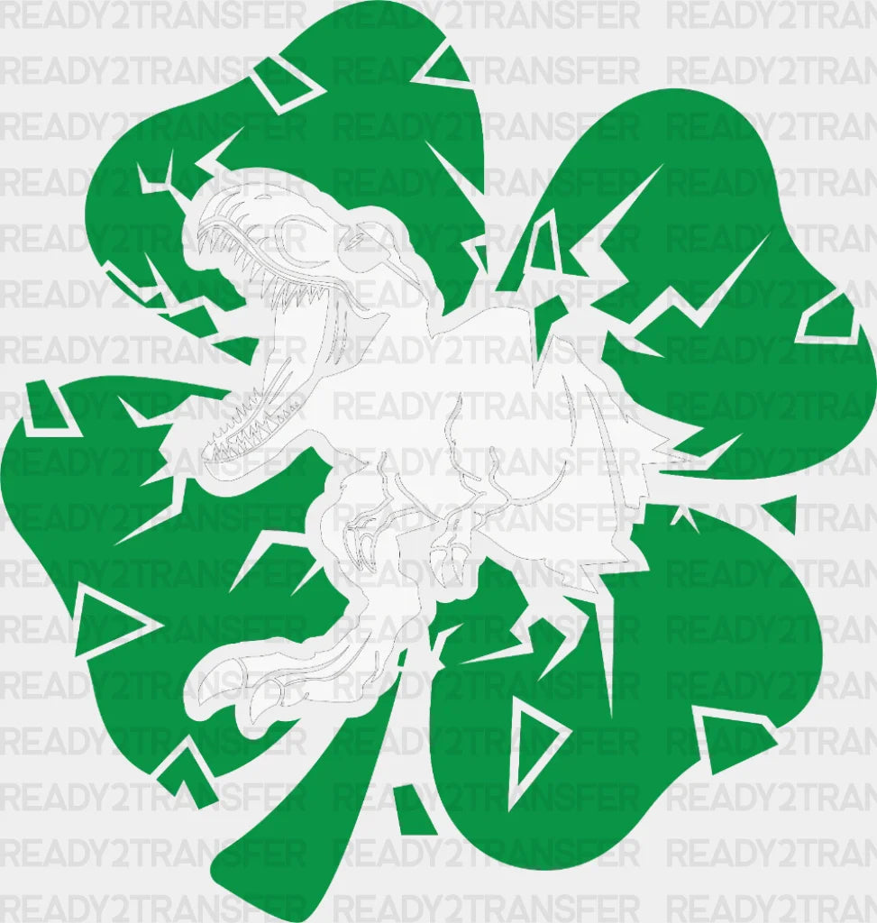 T-Rex St. Patrick’s Day Dtf Heat Transfer Saint Patricks Design St Paddys