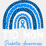 T1D Mom - Diabetes DTF Transfers ready2transfer Light Color Design (See Imaging)