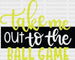 Take Me Out To The Ball Game - Softball DTF Heat Transfer ready2transfer Black