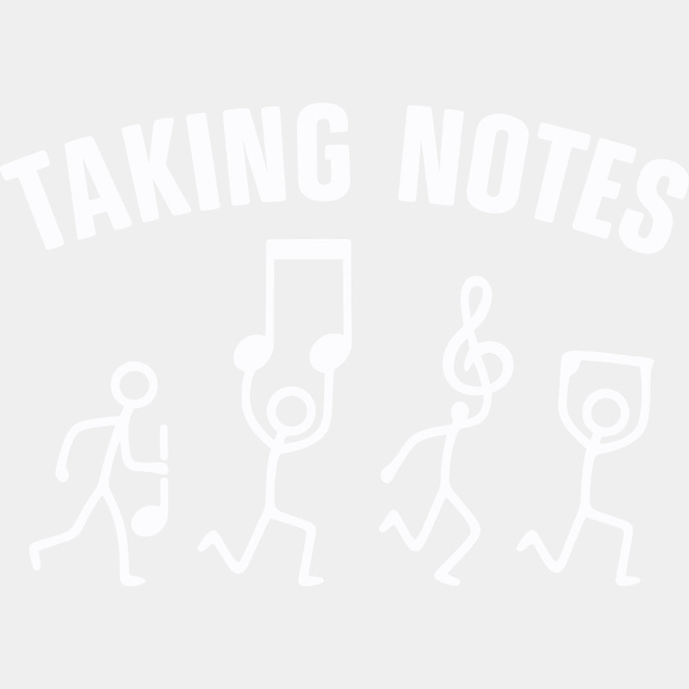 Taking Notes - Music DTF Transfers ready2transfer Light Color Design (See Imaging)