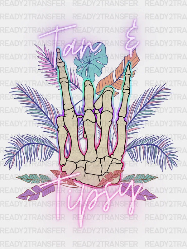 Tan And Tipsy Summer DTF Transfer