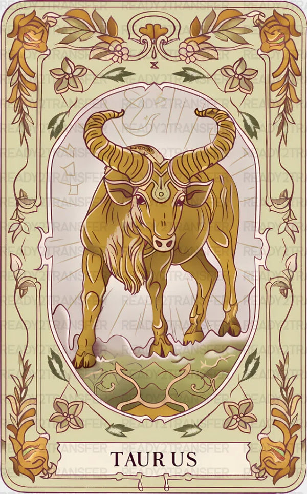 Taurus Tarot Card - Zodiacs & Horoscopes DTF Transfer