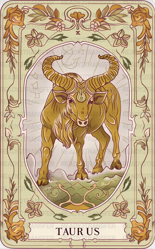 Taurus Tarot Card - Zodiacs & Horoscopes Dtf Transfer