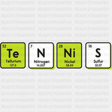 Te N Ni S, Elements - Tennis DTF Transfers ready2transfer Dark Color Design (See Imaging)
