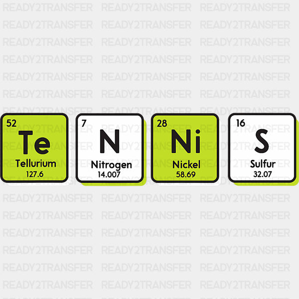 Te N Ni S, Elements - Tennis DTF Transfers