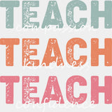 Teach Compassion Teach Kindness Teach Confidence - Teachers DTF Transfer Adult Unisex - S & M (10’’) / Light Color