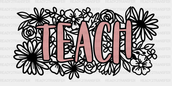 Teach Floral DTF Transfer