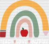 Teach Love Inspire Dtf Heat Transfer